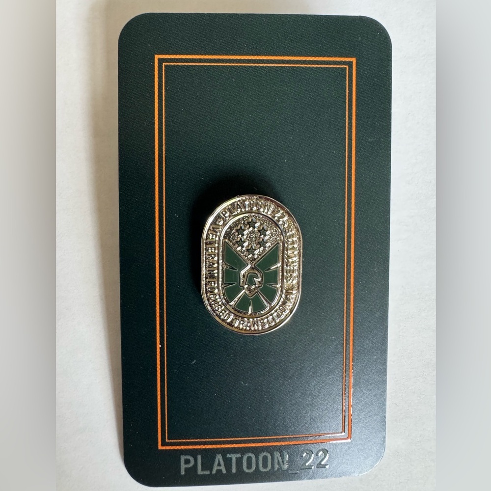 PLATOON 22 Veteran Focused Transitional Services Lapel Pin Silver Tone NWT